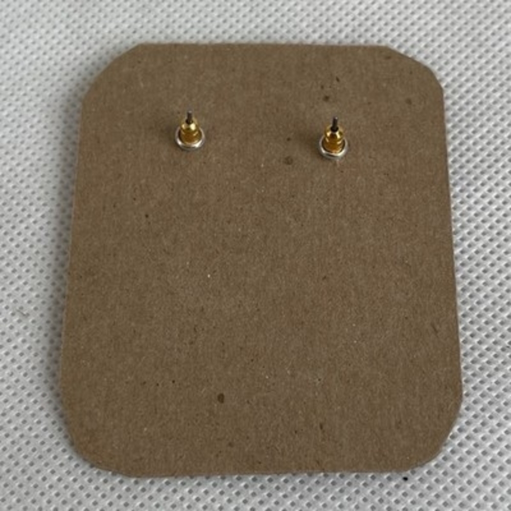 Gold Plated Anchor Charm Earrings Nautical Theme Vintage 0.75”x0.75” NWOT - Picture 5 of 5